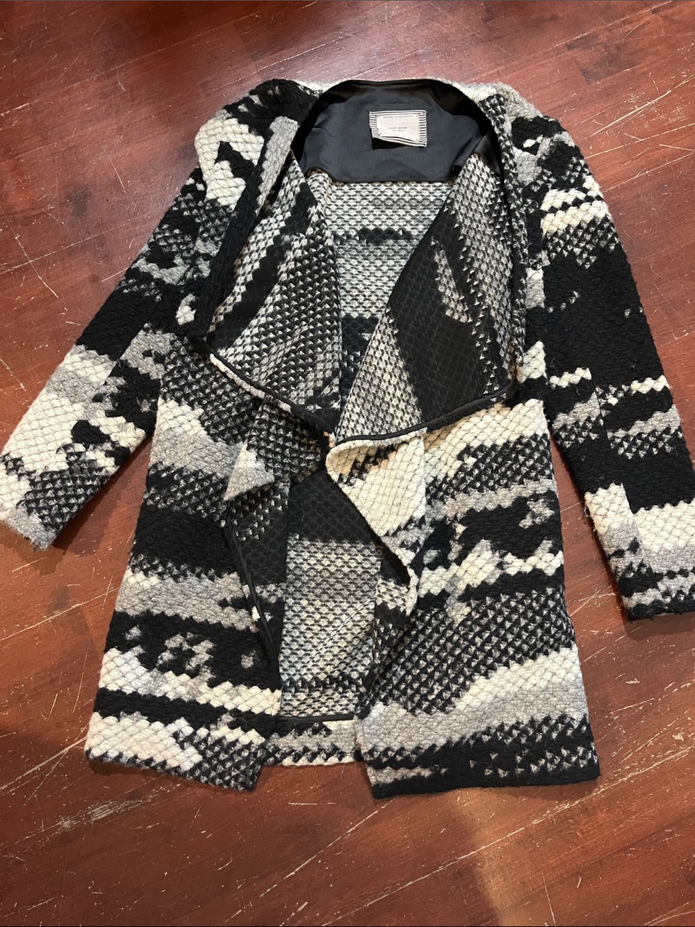 Anthropologie Guest Editor Black and White cardigan